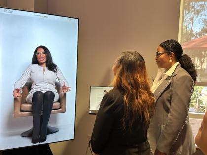 Lora King and Dr. Ilyasah Shabazz talk to their Interactive Interviews.